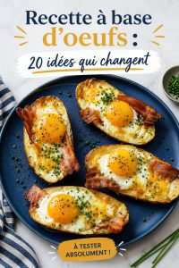 Une assiette colorée de diverses recettes à base d'œufs, montrant leur polyvalence en cuisine.