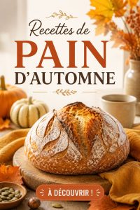 Pain fait maison aux fruits et épices pour l'automne sur une table en bois.
