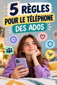 Un adolescent regardant son téléphone avec un air concentré dans un cadre familial