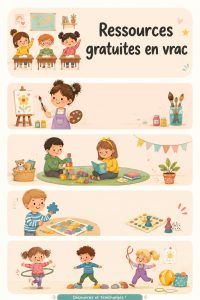 Une maman aide ses enfants à utiliser des ressources gratuites pour un projet créatif.