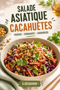 Salade asiatique croquante avec cacahuètes et légumes colorés