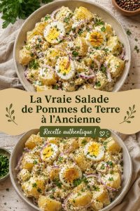 Une salade de pommes de terre à l'ancienne avec des herbes fraîches