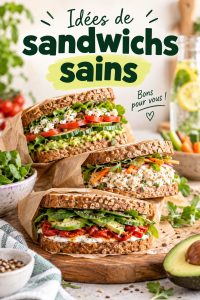 Sandwichs sains pour enfants colorés et gourmands dans une lunchbox