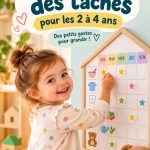 Un tableau des tâches coloré pour enfants de 2 à 4 ans dans une chambre