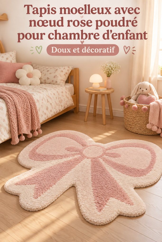 Tapis en rose poussiéreux dans une chambre d'enfant cosy.