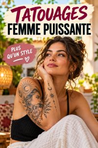Tatouage représentant une femme puissante illustré sur un bras