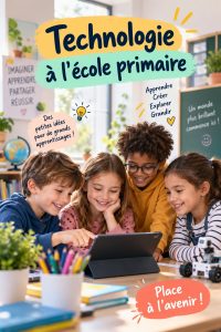 Enfants utilisant des tablettes à l'école pour apprendre