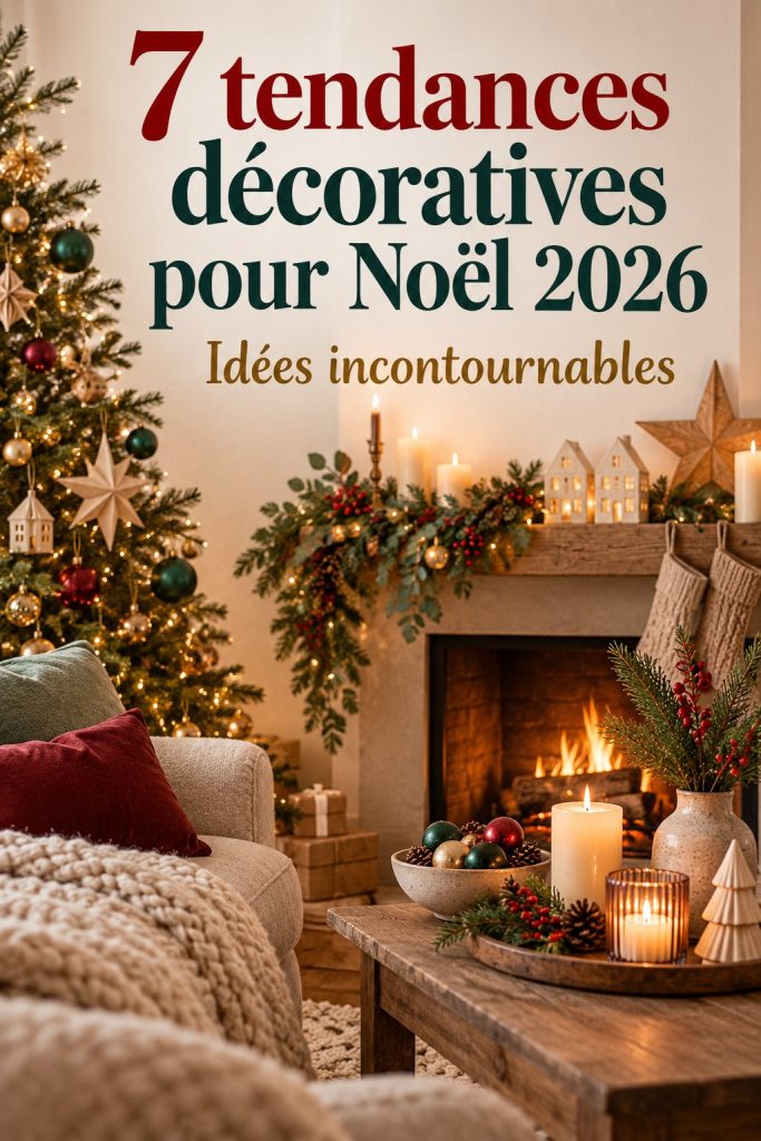 Deco de Noël 2025 avec une palette de couleurs moderne et des matériaux écologiques