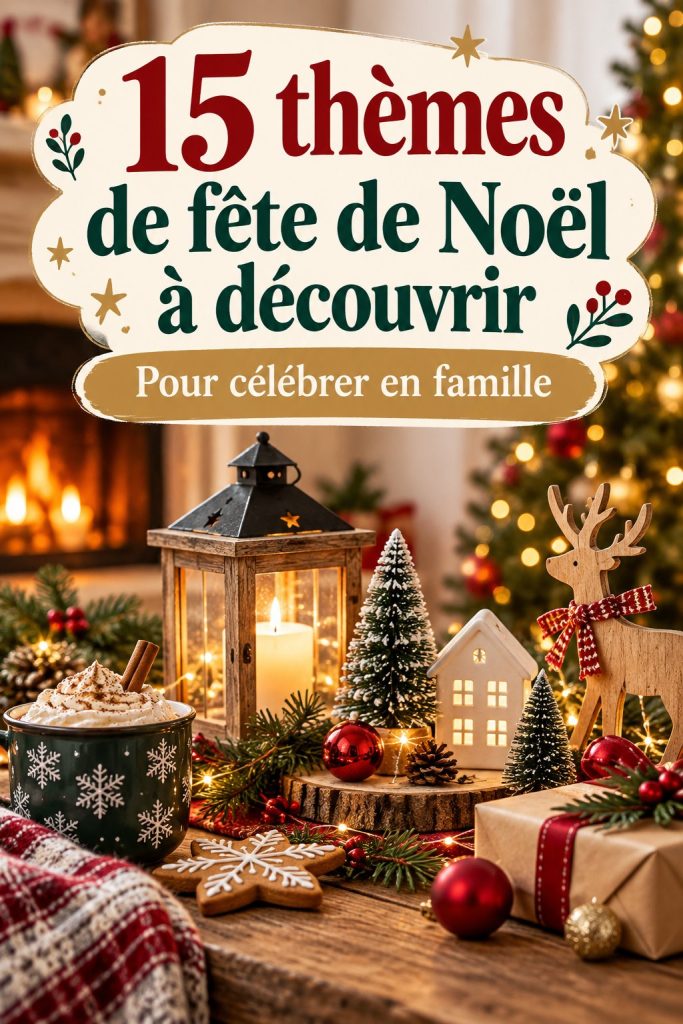 Fête de Noël décorée avec des thèmes enchanteurs et des enfants s'amusant