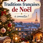 Table généreusement garnie de plats de Noël emblématiques en France, typiques des traditions familiales.